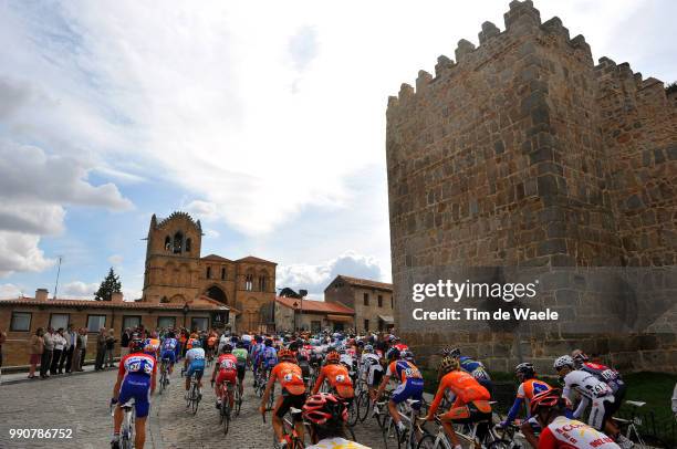 64Th Tour Of Spain - Vuelta, Stage 19Illustration Illustratie, Start Depart, Peleton Peloton, Avila City Ville Stad, Wall Mur Muur, Landscape Paysage...