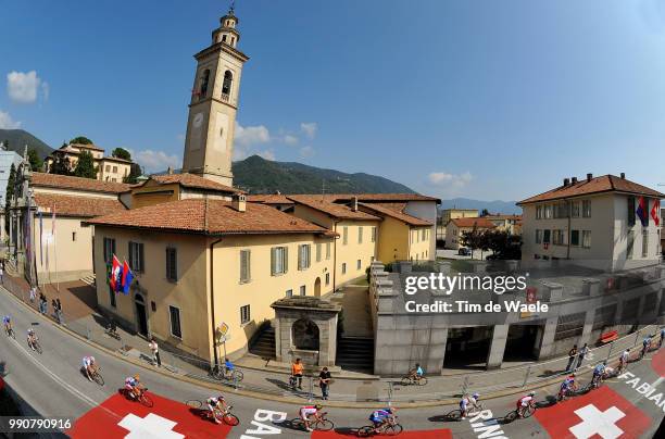 Road World Championships, Road Men Eliteillustration Illustratie, Peleton Peloton, Mendrisio City Ville Stad, Landscape Paysage Landschap, 19 Laps /...