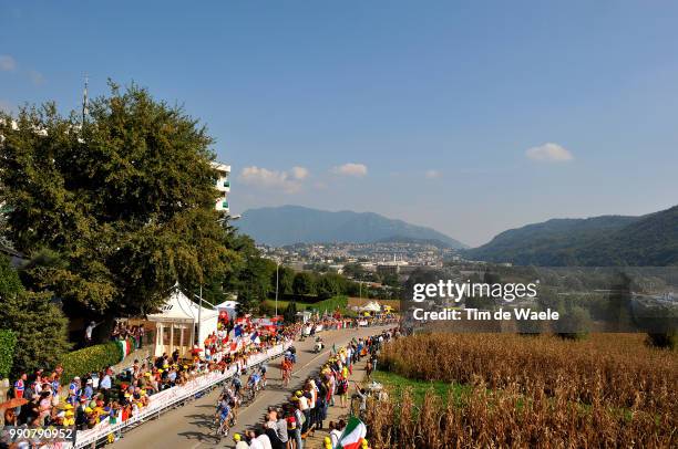 Road World Championships, Road Men Eliteillustration Illustratie, Peleton Peloton, Mendrisio City Ville Stad, Landscape Paysage Landschap, 19 Laps /...