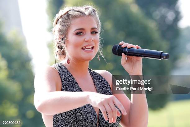 Country music star and AMERICAN IDOL alum Lauren Alaina performs at the 2018 A Capitol Fourth rehearsals at U.S. Capitol, West Lawn on July 3, 2018...