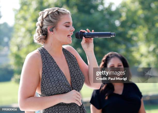 Country music star and AMERICAN IDOL alum Lauren Alaina performs at the 2018 A Capitol Fourth rehearsals at U.S. Capitol, West Lawn on July 3, 2018...