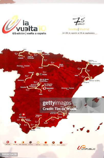 Vuelta Presentation 2010Illustration Illustratie, Map Carte Kaart Plan, 75Th Tour Of Spain, Ronde Van Spanje, Tour D'Espagne, Presentatie Tim De Waele