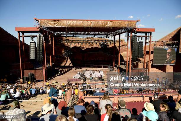 Jill Andrews performs at Red Rocks Amphitheatre on July 1, 2018 in Morrison, Colorado.