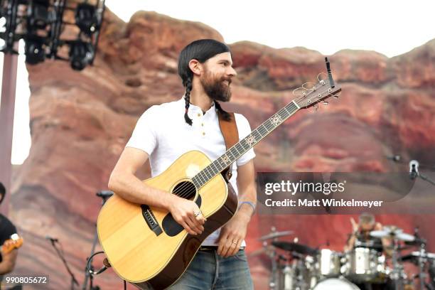 Seth Avett of The Avett Brothers performs at Red Rocks Amphitheatre on July 1, 2018 in Morrison, Colorado.