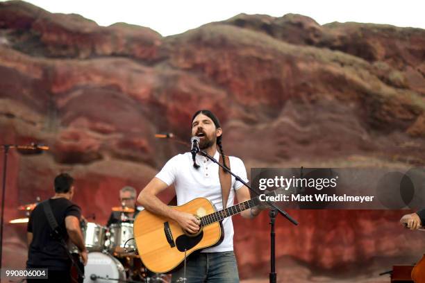 Seth Avett of The Avett Brothers performs at Red Rocks Amphitheatre on July 1, 2018 in Morrison, Colorado.