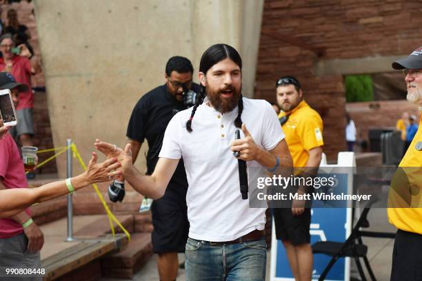 Seth Avett of The Avett Brothers performs at Red Rocks Amphitheatre on July 1, 2018 in Morrison, Colorado.