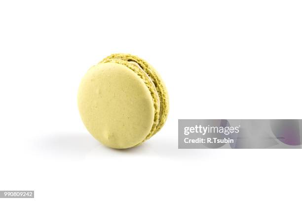 colorful homemade chocolate macaroon on a white background - macaroon fotografías e imágenes de stock