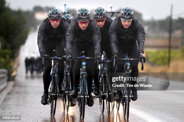 Team Sky Training Camp 2010Ian Stannard / Geraint Thomas / Edvald Boasson Hagen / Kurt-Asle Arvesen / Team Sky , Equipe Ploeg, Tim De Waele