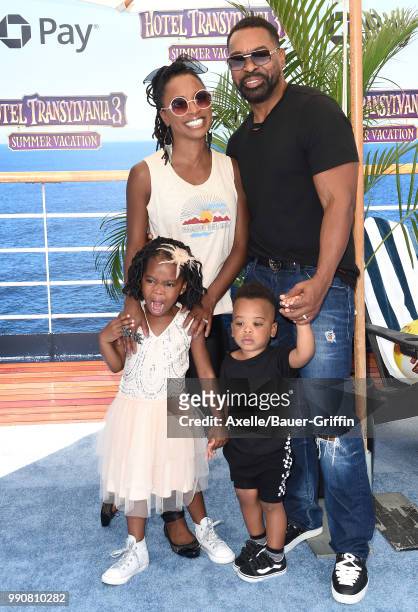 Actors Shanola Hampton and Daren Dukes, daughter Cai MyAnna Dukes and son Daren O.C. Dukes attend Columbia Pictures and Sony Pictures Animation's...