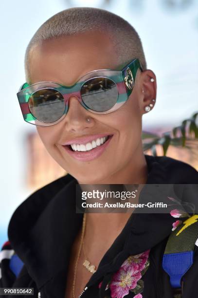 Model Amber Rose attends Columbia Pictures and Sony Pictures Animation's World Premiere of 'Hotel Transylvania 3: Summer Vacation' at Regency Village...