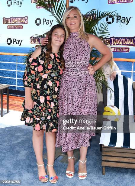 Actress Elisabeth Rohm and daughter Easton August Anthony Wooster attend Columbia Pictures and Sony Pictures Animation's World Premiere of 'Hotel...