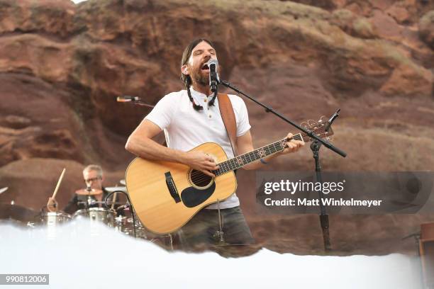 Seth Avett of The Avett Brothers performs at Red Rocks Amphitheatre on July 1, 2018 in Morrison, Colorado.