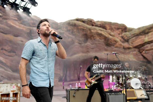 Scott Avett of The Avett Brothers performs at Red Rocks Amphitheatre on July 1, 2018 in Morrison, Colorado.