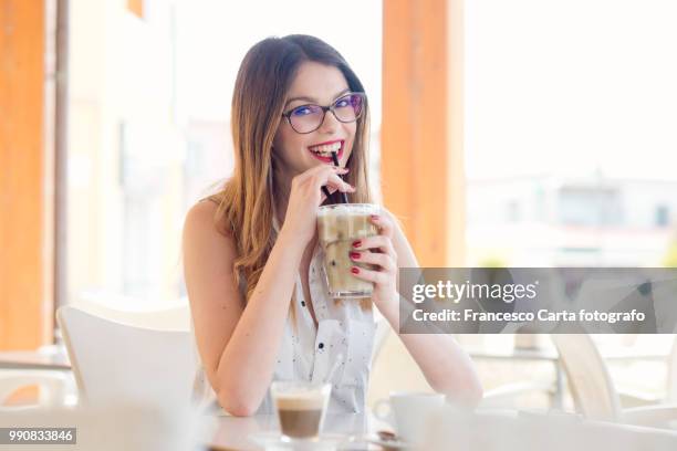 ice coffee - tempio pausania foto e immagini stock