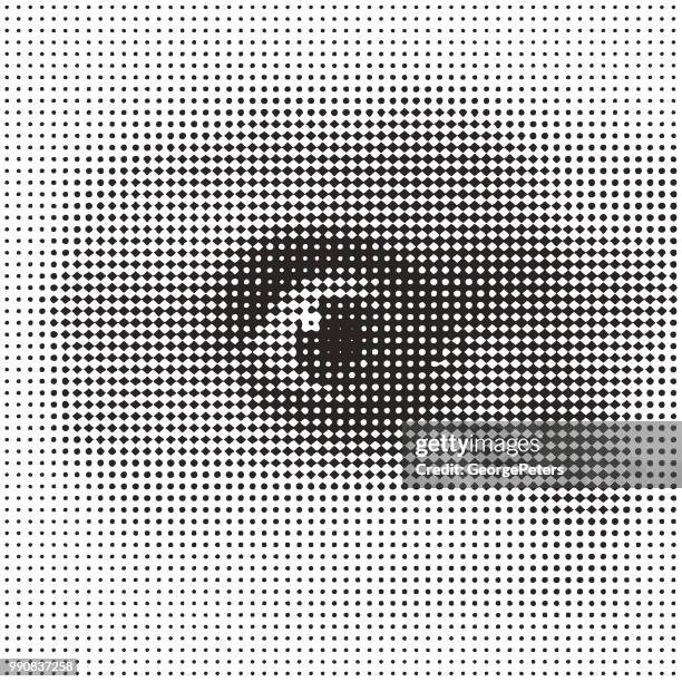 ilustrações, clipart, desenhos animados e ícones de close-up do olho com a expressão chocada - optometrista