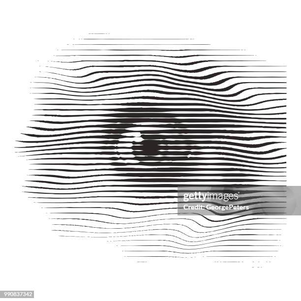 close up of eye with shocked expression - insomnia stock illustrations