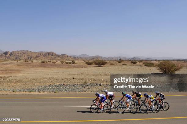 1St Tour Of Oman 2010, Stage 4Illustration Illustratie, Landscape Paysage Landschap, Arnoud Van Groen / Joaquin Novoa Menedez / Nicolai Trussov /...