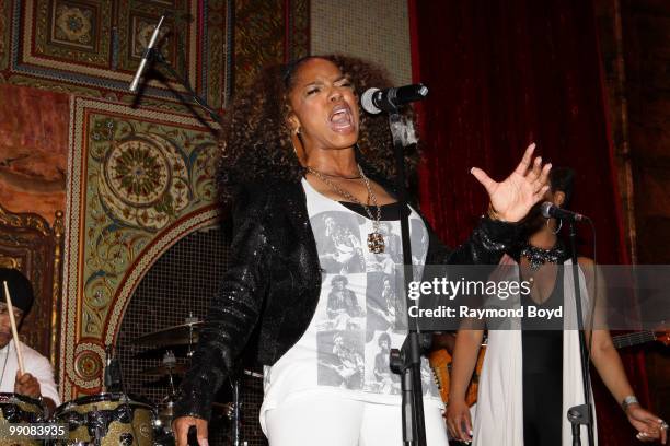 Singer Leela James performs at the Alhambra Palace Restaurant in Chicago, Illinois on MAY 08, 2010.