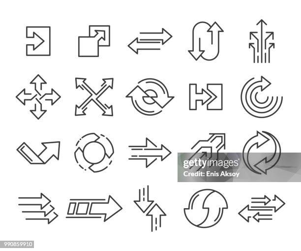 transform, action, directions and arrows icons - opportunistic-icon stock illustrations
