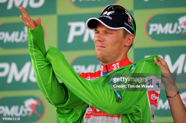 97Th Tour De France 2010, Stage 6Podium, Hushovd Thor Green Jersey, Celebration Joie Vreugde, Montargis - Gueugnon / Ronde Van Frankrijk, Tdf, Rit...