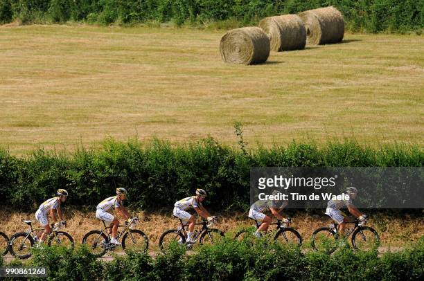 97Th Tour De France 2010, Stage 6Illustration Illustratie, Team Htc Columbia / Cavendish Mark / Martin Tony / Monfort Maxime / Grabsch Bert / Eisel...