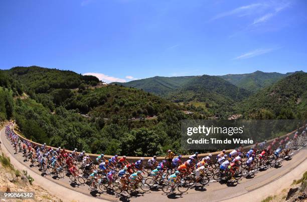 97Th Tour De France 2010, Stage 12Illustration Illustratie, Cote De Suc De Montivernoux, Peleton Peloton, Mountains Montagnes Bergen, Landscape...