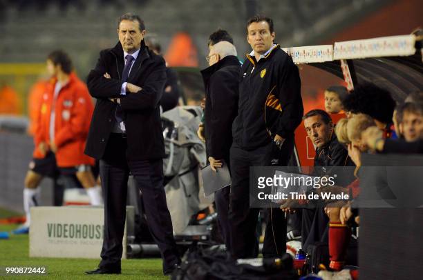 Belgium - Austriageorges Leekens / Marc Wilmots / Filip Van De Walle / Coach Trainer Entraineur /Uefa Euro 2012 Qualification, Autriche Oostenrijk /...