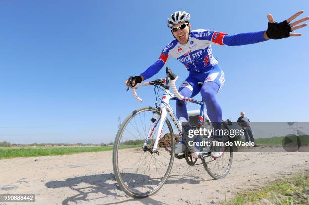 Training Paris-Roubaix, Team Quick-Stepgert Steegmans / Parijs - Roubaix, Entrainement, Equipe Ploeg /Tim De Waele