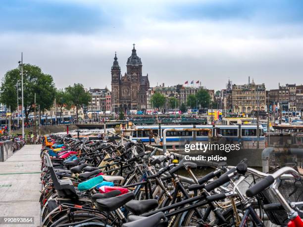 modes of transport in amsterdam - modes of transportation stock pictures, royalty-free photos & images