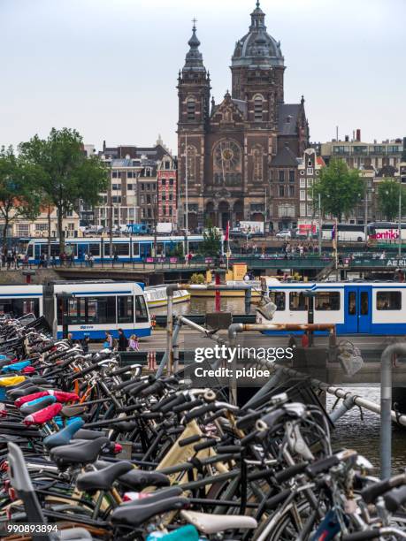 modes of transport in amsterdam - modes of transportation stock pictures, royalty-free photos & images
