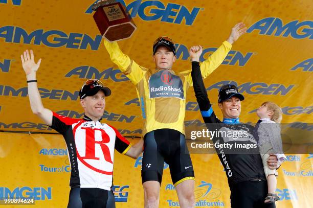 Tour Of California 2011, Stage 8Podium, Levi Leipheimer / Chris Horner Yellow Jersey, Ton Danielson / Celebration Joie Vreugde /Santa Clarita To...