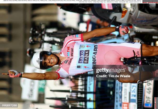 94Th Giro Italia 2011/ Stage 21Arrival, Contador Alberto Pink Jersey, Celebration Joie Vreugde, Fiera Milano - Milano /Time Trial Contre La Montre...