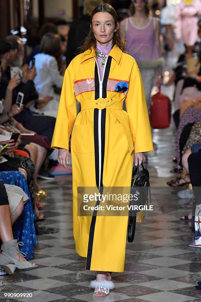 Audrey Marnay walks the runway during the finale of the Miu Miu 2019 Cruise Collection Show at Hotel Regina on June 30, 2018 in Paris, France.