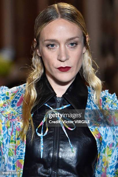 Chloe Sevigny walks the runway during the finale of the Miu Miu 2019 Cruise Collection Show at Hotel Regina on June 30, 2018 in Paris, France.