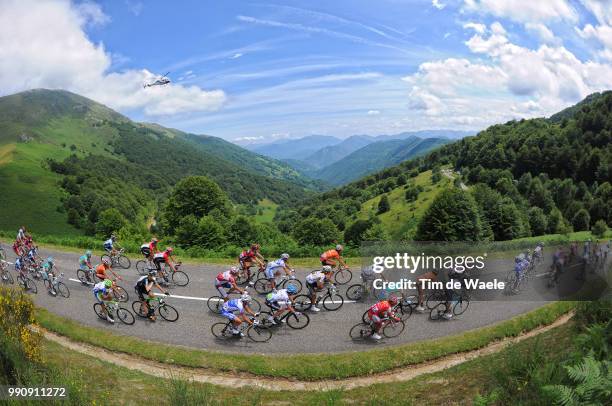 98Th Tour De France 2011, Stage 14Illustration Illustratie, Col De La Core / Mountains Montagnes Bergen, Peleton Peloton, Landscape Paysage...