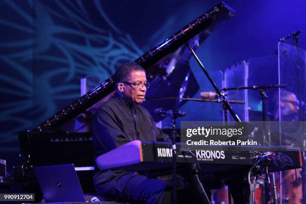 Herbie Hancock performs during the 2018 Festival International de Jazz de Montreal at Quartier des spectacles on July 2nd, 2018 in Montreal, Canada.