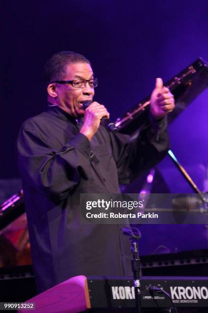 Herbie Hancock performs during the 2018 Festival International de Jazz de Montreal at Quartier des spectacles on July 2nd, 2018 in Montreal, Canada.