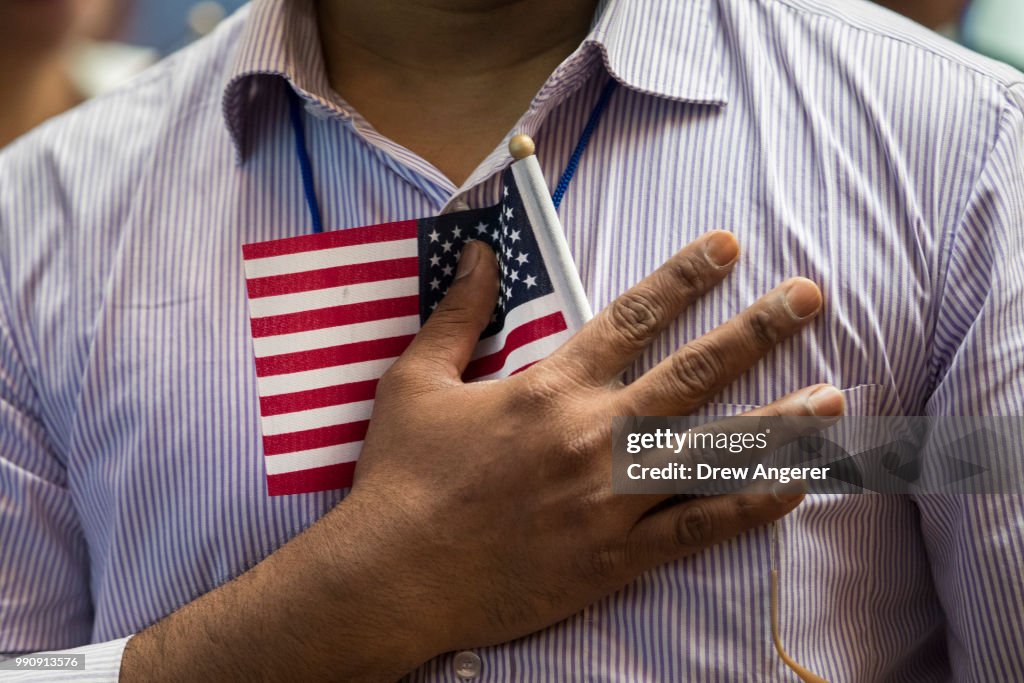 Immigrants From Over 50 Countries Become U.S. Citizens At The New York Public Library