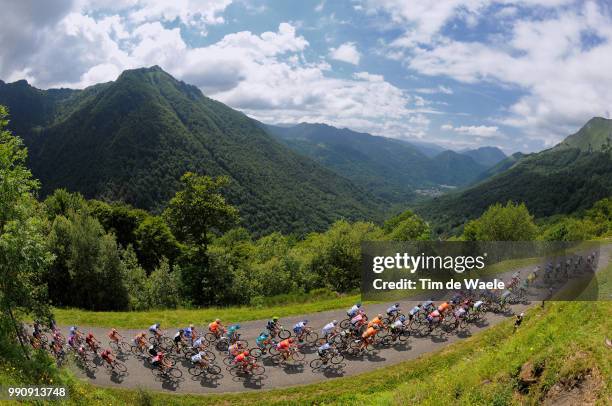 98Th Tour De France 2011, Stage 14Illustration Illustratie, Col D'Agnes / Mountains Montagnes Bergen, Peleton Peloton, Landscape Paysage Landschap,...