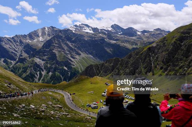 98Th Tour De France 2011, Stage 18Illustration Illustratie, Peleton Peloton, Col Agnel / Landscape Paysage Landschap, Mountains Montagnes Bergen...