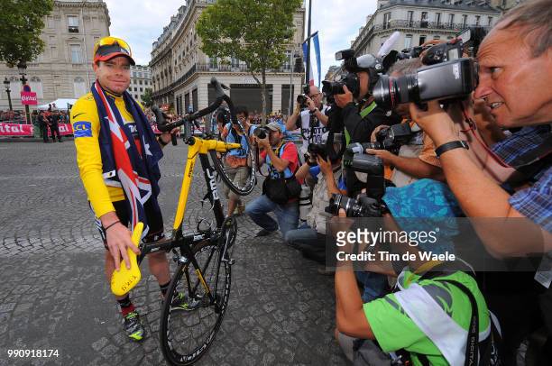98Th Tour De France 2011, Stage 21Evans Cadel Yellow Jersey, Celebration Joie Vreugde, Photographer Fotograaf, Creteil - Paris Champs-Elysees / Ronde...