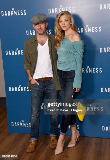 Anthony Byrne and Natalie Dormer attends the UK Screening of 'In Darkness' at Picturehouse Central on July 3, 2018 in London, England.