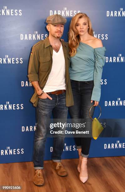 Anthony Byrne and Natalie Dormer attend a special screening of "In Darkness" at Picturehouse Central on July 3, 2018 in London, England.