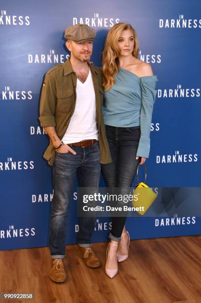 Anthony Byrne and Natalie Dormer attend a special screening of "In Darkness" at Picturehouse Central on July 3, 2018 in London, England.