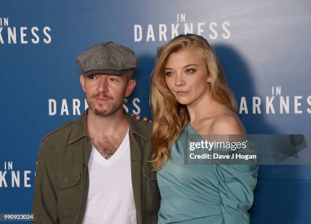 Anthony Byrne and Natalie Dormer attends the UK Screening of 'In Darkness' at Picturehouse Central on July 3, 2018 in London, England.