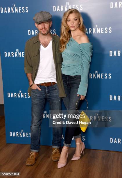 Anthony Byrne and Natalie Dormer attend the UK Screening of 'In Darkness' at Picturehouse Central on July 3, 2018 in London, England.