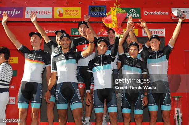 66Th Tour Of Spain 2011, Stage 1Podium, Team Leopard Trek / Bennati Daniele / Cancellara Fabian / Fuglsang Jakob / Monfort Maxime / O'Grady Stuart /...