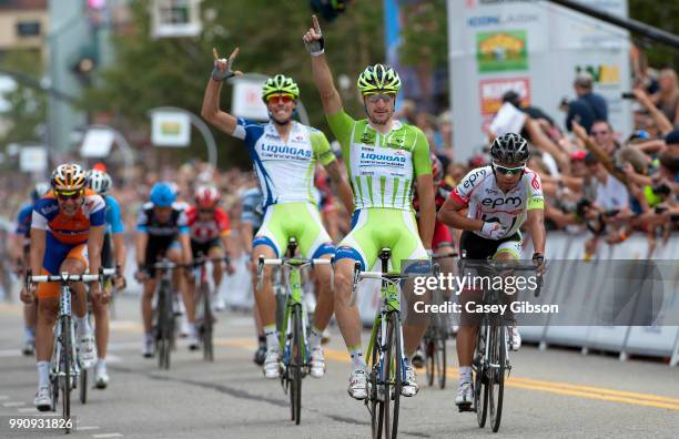 1Th Tour Colorado 2011, Stage 5Arrival, Elia Viviani Celebration Joie Vreugde, Jaime Alberto Castaneda Ortega / Daniel Oss / Dennis Van Winden /...