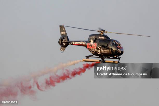 Airbus Helicopters Colibri H120 of the Helicopter solo display team VOSTOK EUROPE – Wizard team performs an aerobatic display during the Kavala Air...
