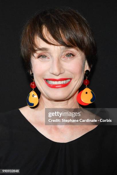 Actress Kristin Scott Thomas attends the Giorgio Armani Prive Haute Couture Fall/Winter 2018-2019 show as part of Haute Couture Paris Fashion Week on...